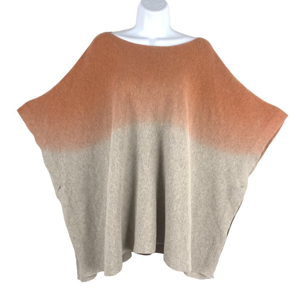 J. Jill Pure Poncho Sweater Women's One‎ Size Cotton Multicolored FS-1130